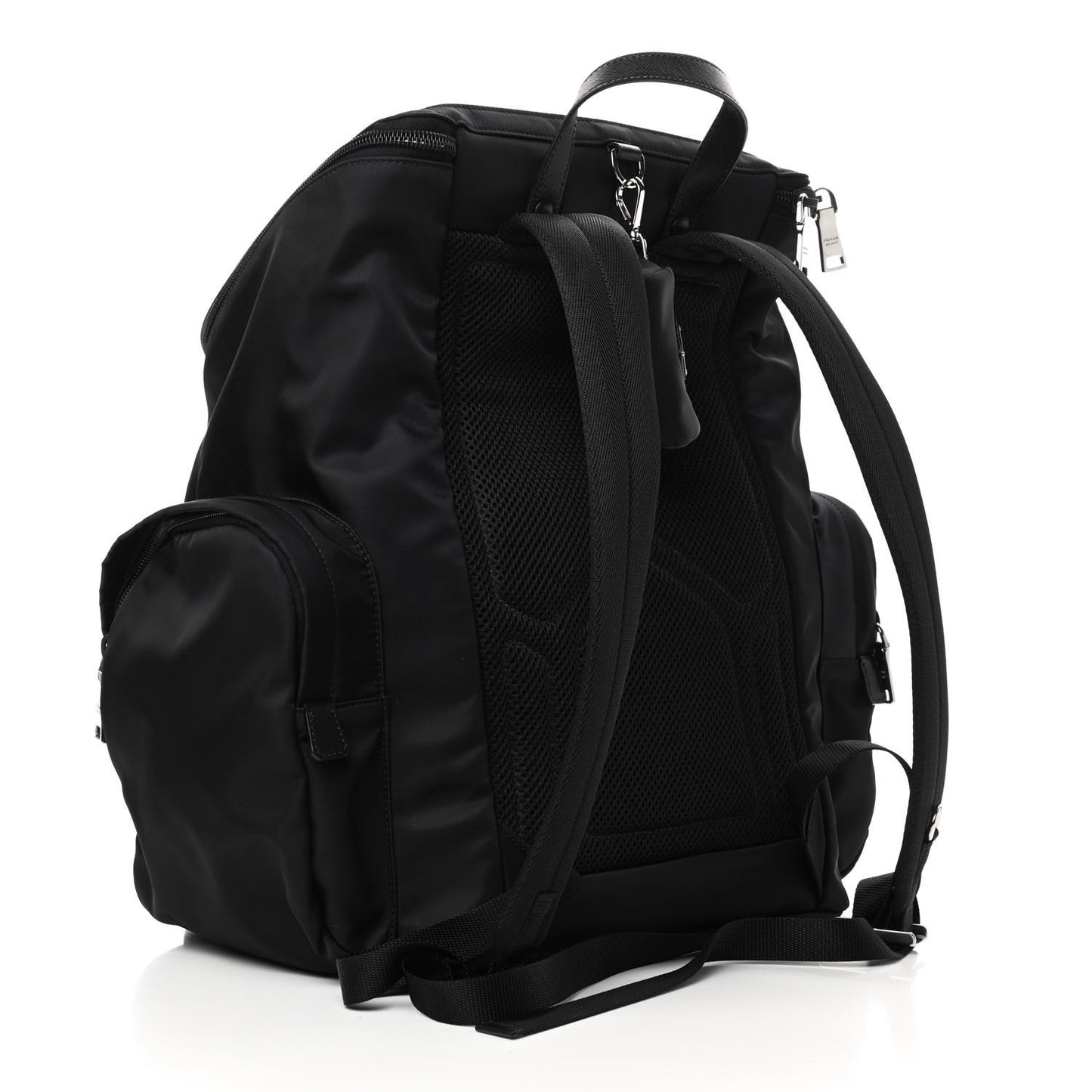 Re-Nylon Saffiano Pet Carrier Backpack Black