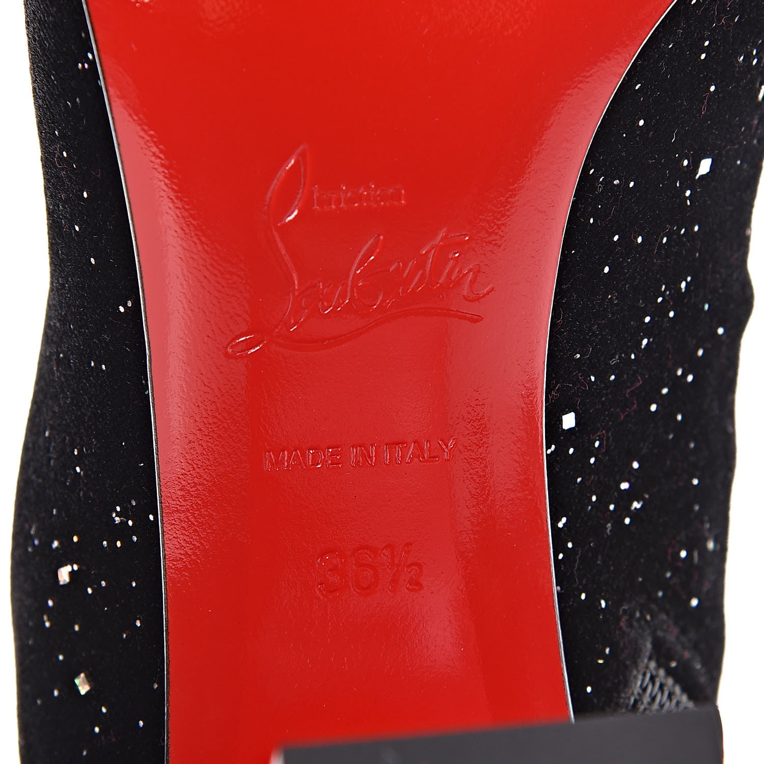Christian Louboutin Velvet Galactica Moulamax 85 Booties 36.5 Black 6 of 8