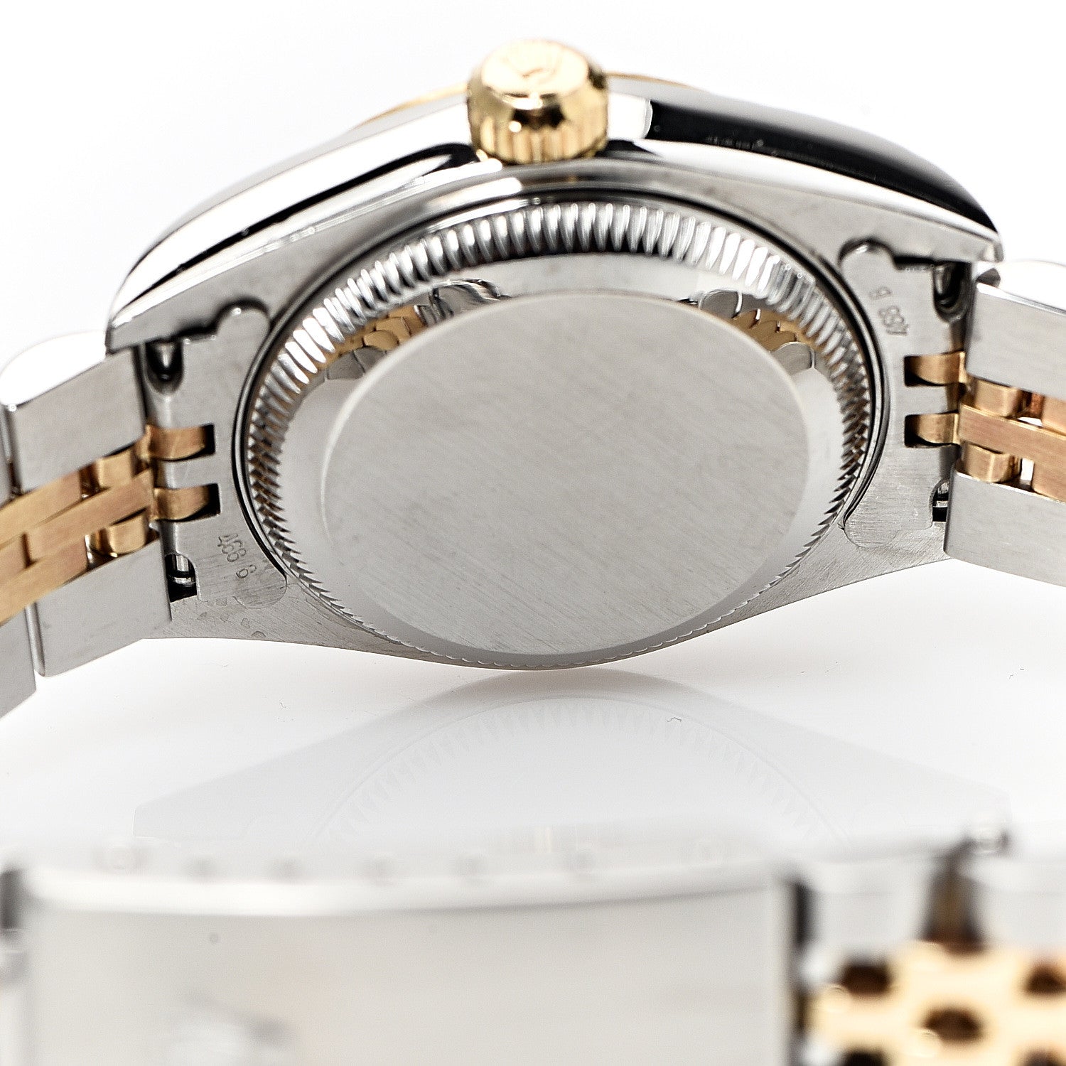 Rolex Stainless Steel 18K Yellow Gold Diamond 26mm Oyster Perpetual Datejust Watch Blue Gradient 79173 4 of 5