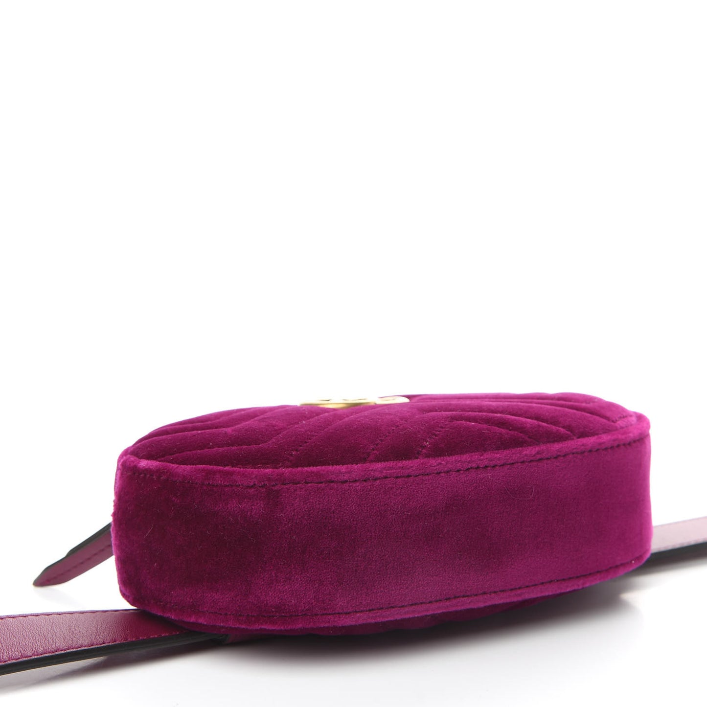 Velvet Matelasse GG Marmont Belt Bag 85 34 Fuchsia Violet Cyclamen