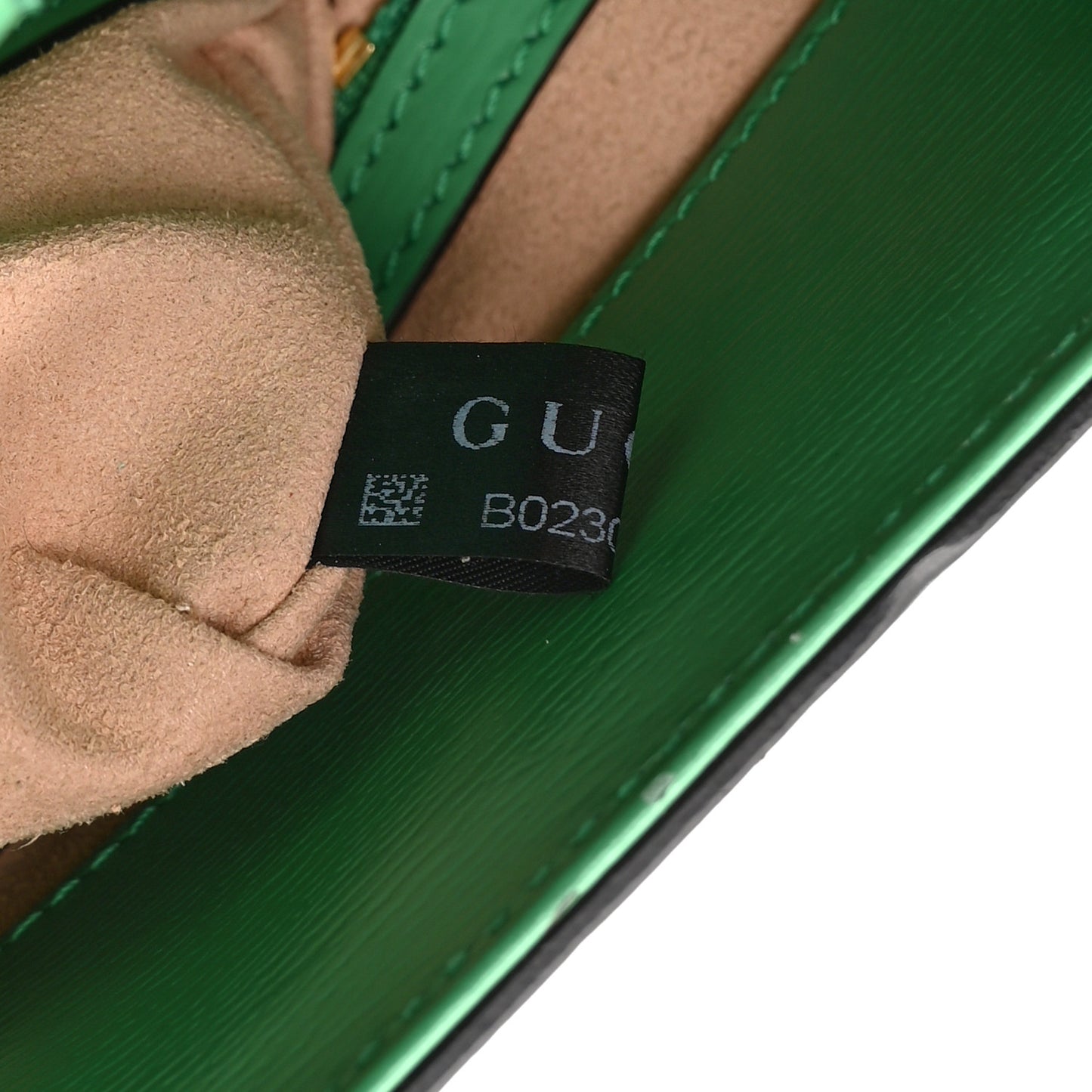 Calfskin Bamboo Web New Flora Small Nymphaea Top Handle Bag Green