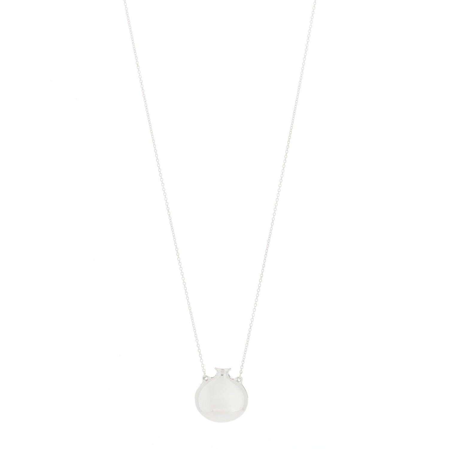 Tiffany Sterling Silver Elsa Peretti Bottle Pendant Necklace 1 of 6
