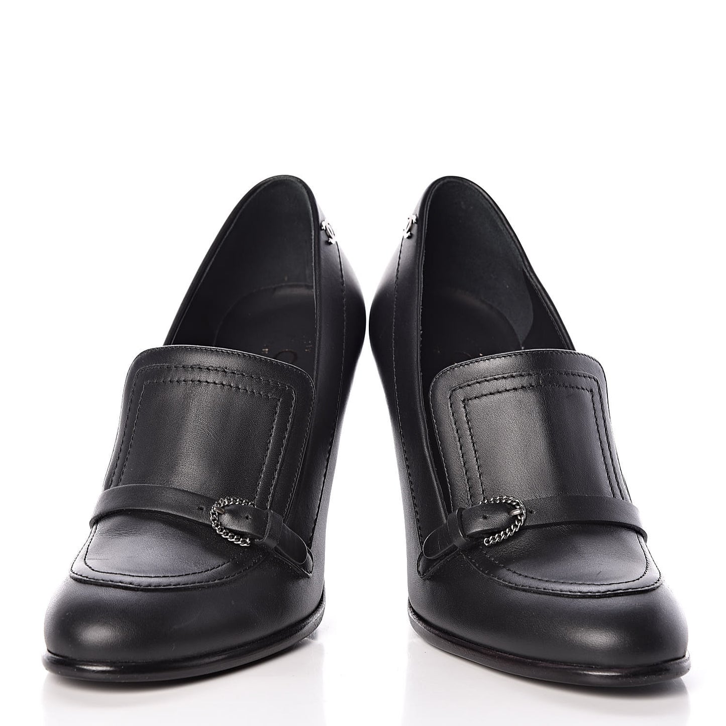 Calfskin Buckle Pumps 36 Black