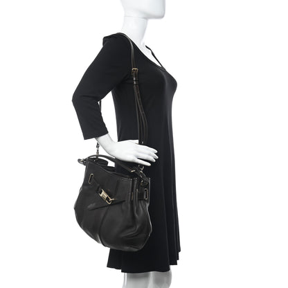 Burberry Grainy Calfskin Willenmore Hobo Dark Chocolate 2 of 11