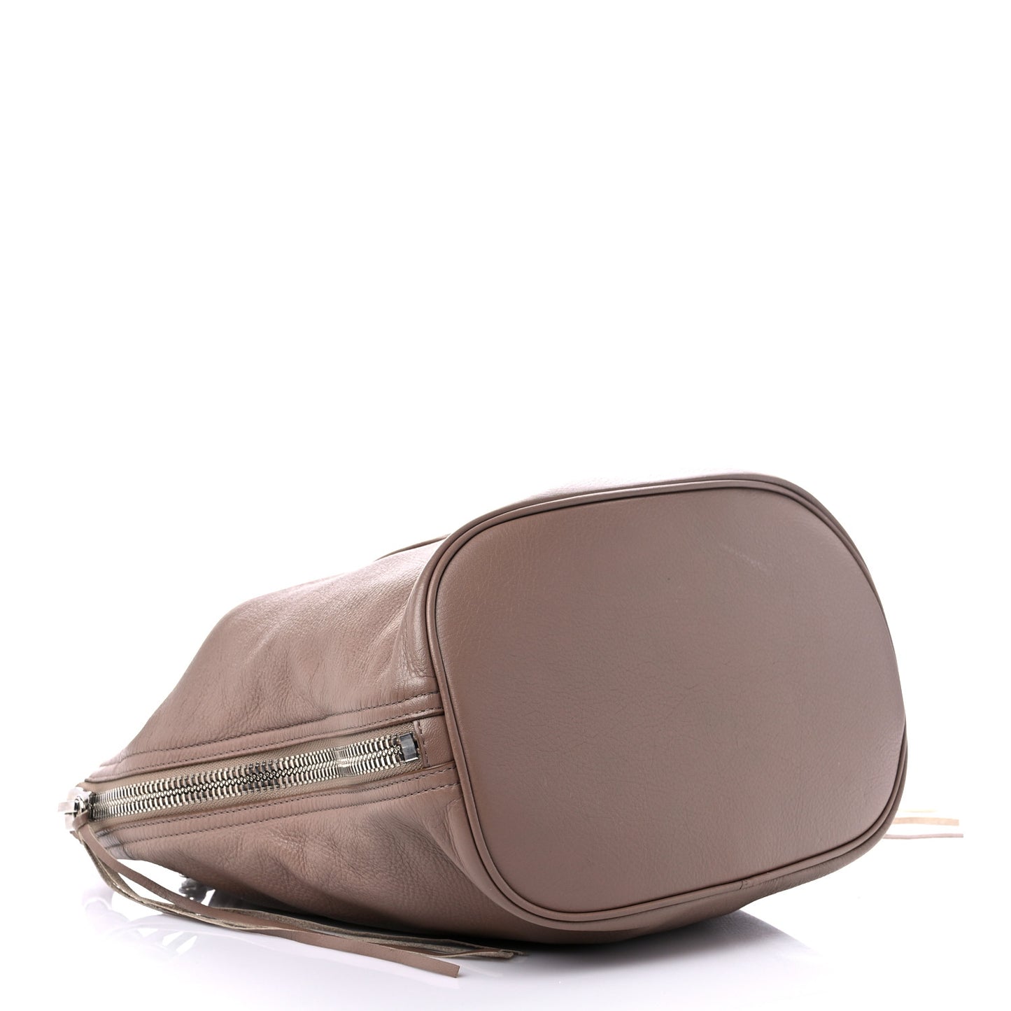 Veau Papier Plate Small Bucket Bag Sable