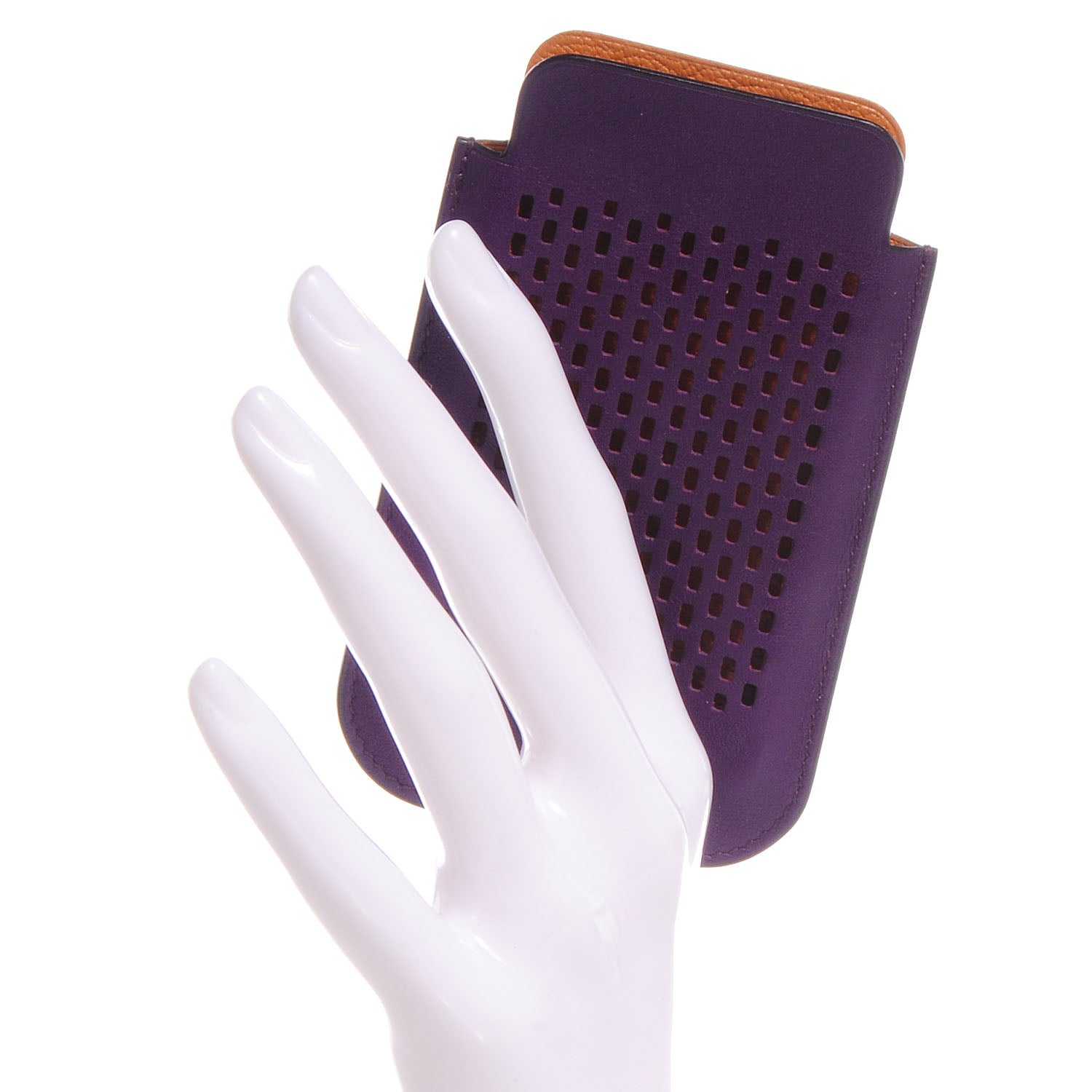 Hermes Swift Leather iPhone 4 4S Case Violet and Orange 2 of 6