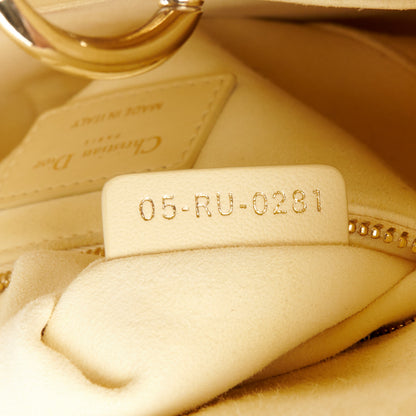 Christian Dior Lambskin Cannage Small My ABCDior Lady Dior Soft Yellow 7 of 11