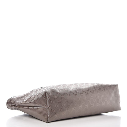 Gucci Imprime Monogram Medium Zippered Shopping Tote Pewter 4 of 10