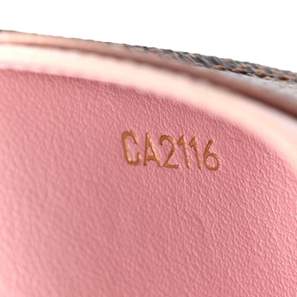 Louis Vuitton Damier Ebene Caissa Card Holder Rose Ballerine 7 of 8