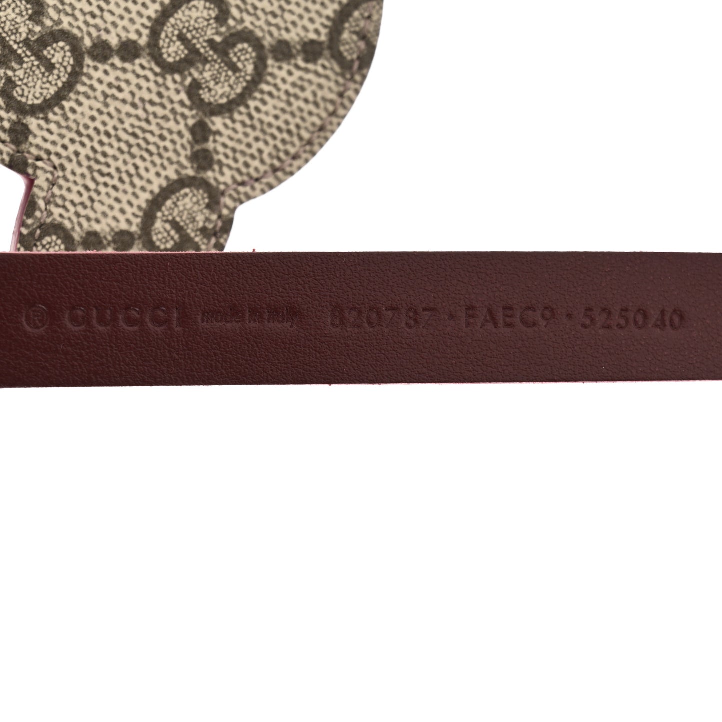 GG Supreme Monogram Cat Bag Charm