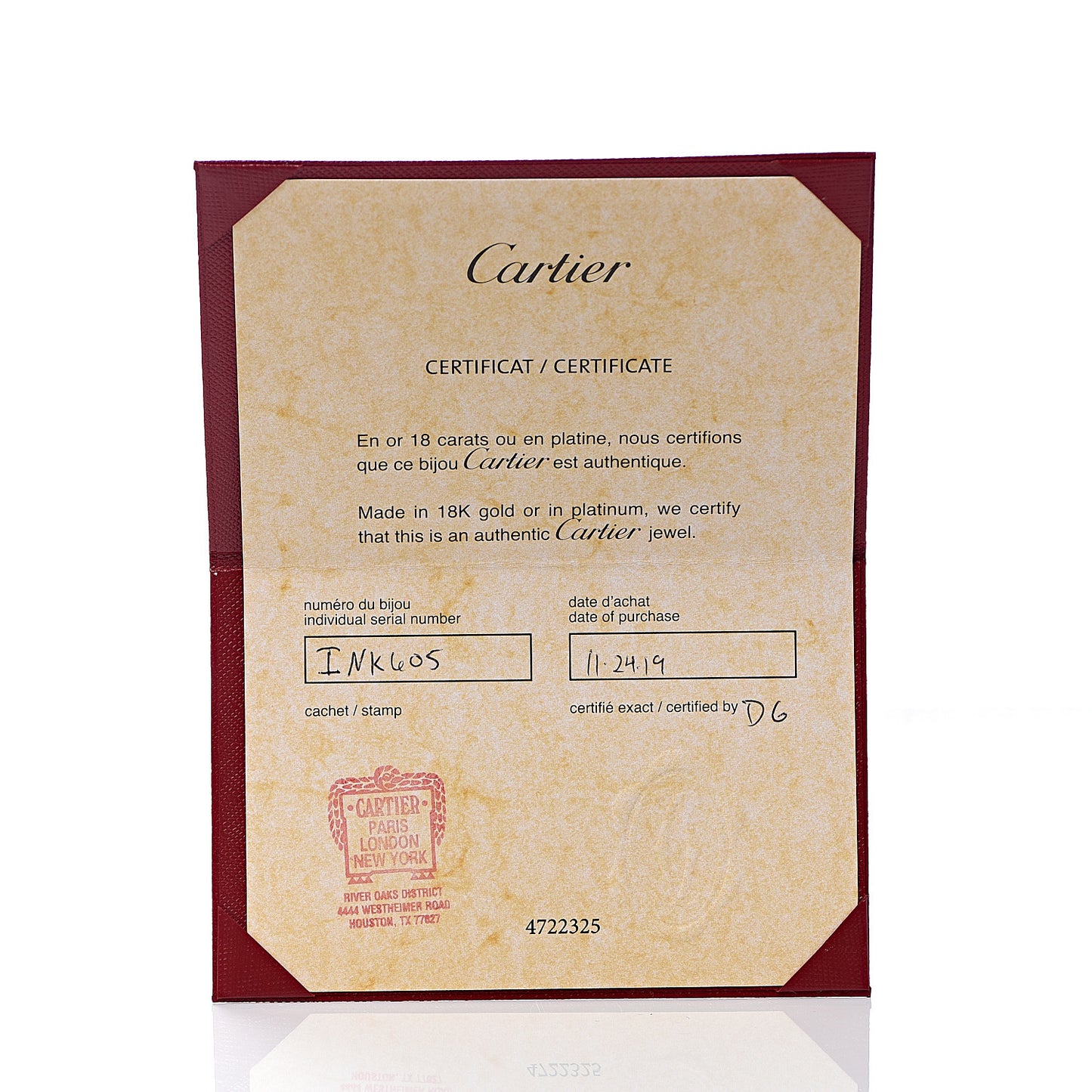18K Pink Gold MM Clash De Cartier Ring 52 6