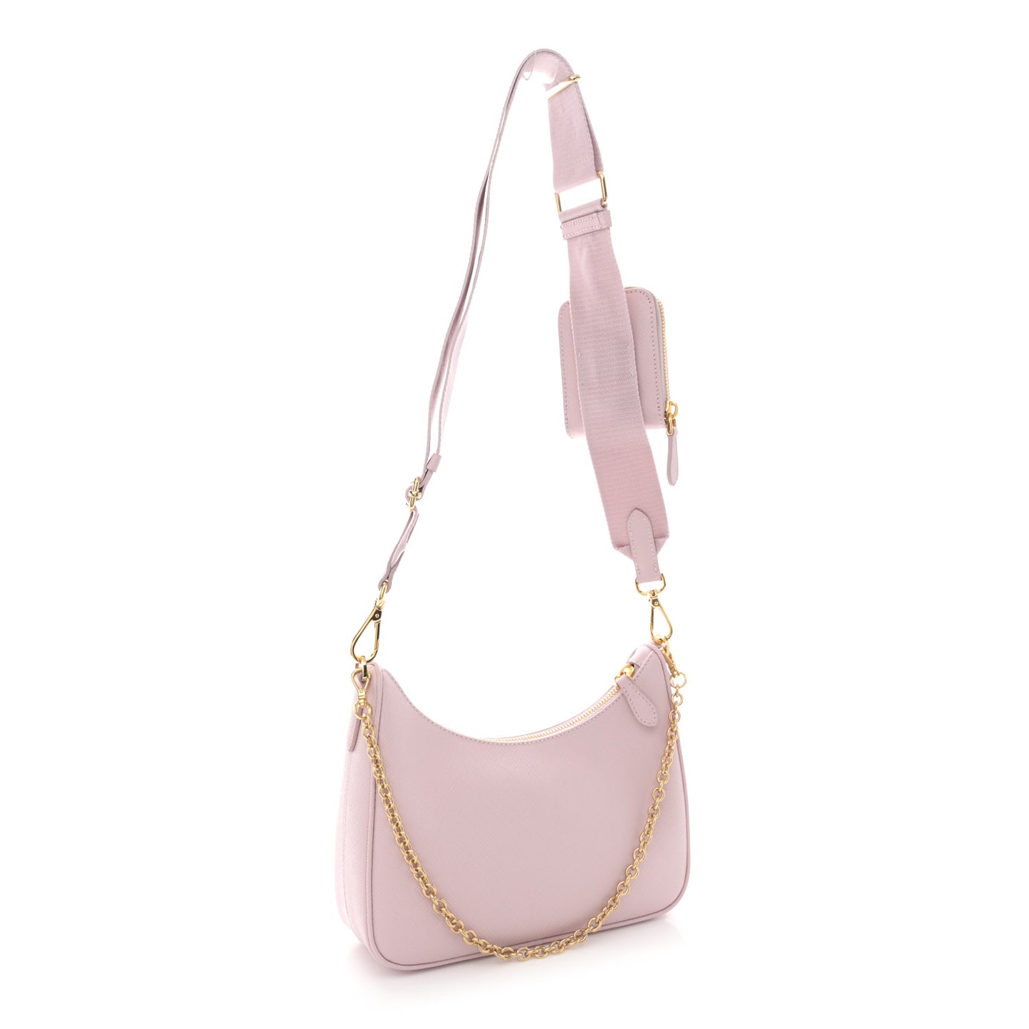 Saffiano Lux Re-Edition 2005 Shoulder Bag Alabastro