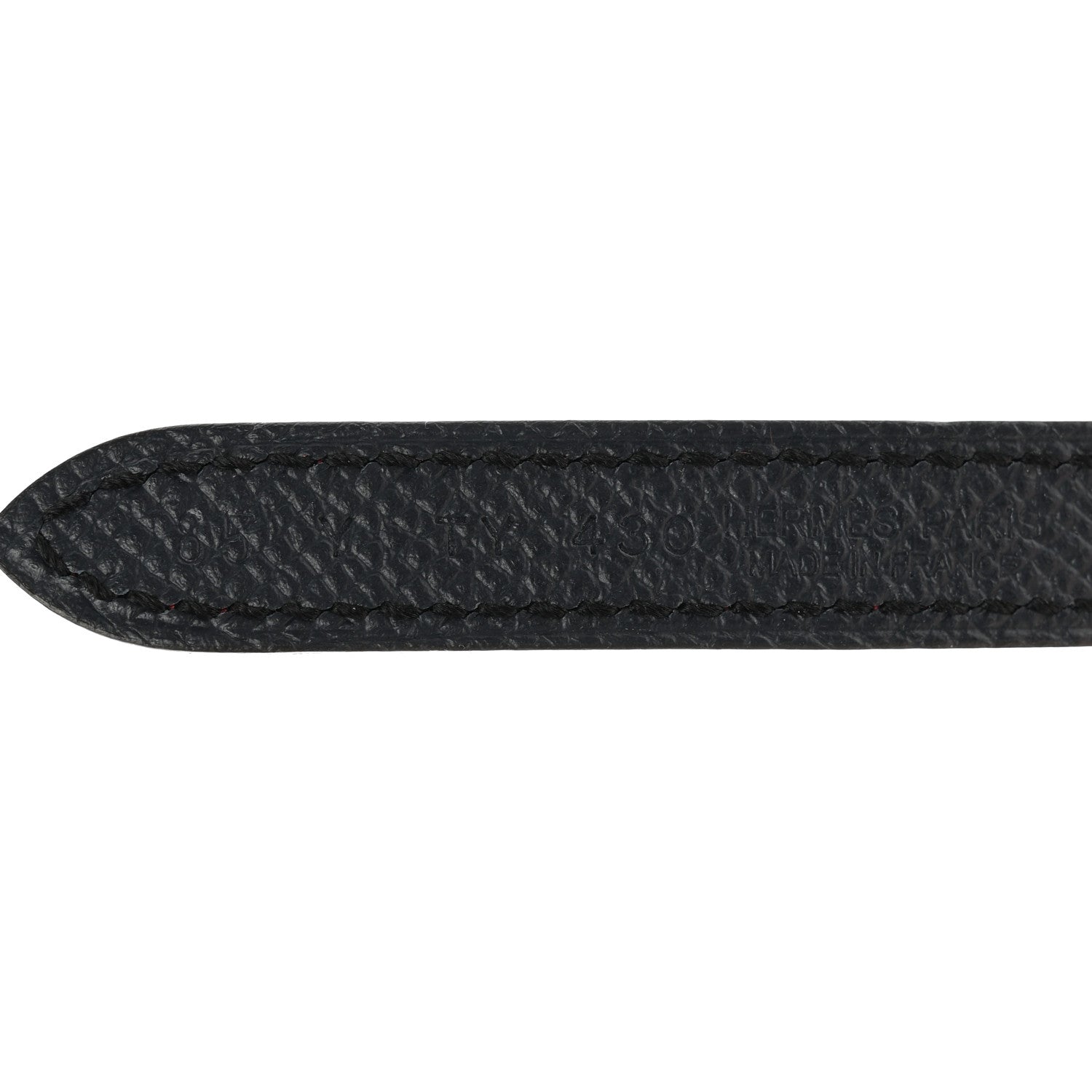 Hermes Epsom Swift 13mm Belt Strap 85 34 Black Rouge Casque 5 of 5