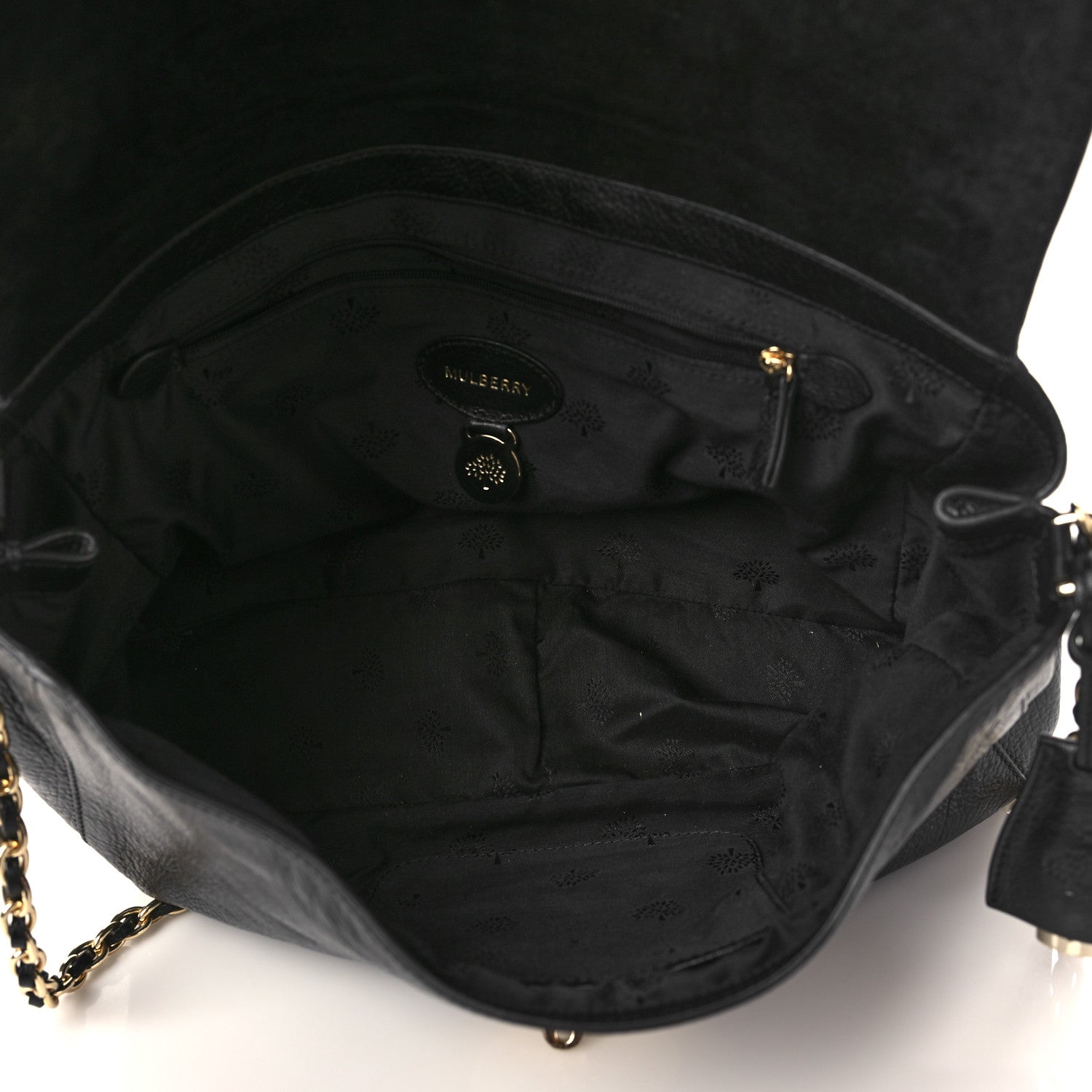 Mulberry Small Classic Grain Calfskin Medium Lily Black 4 of 8