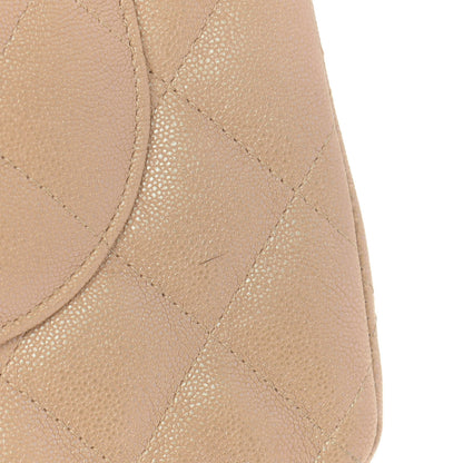 Chanel Iridescent Caviar Quilted Jumbo Double Flap Beige 13 of 14