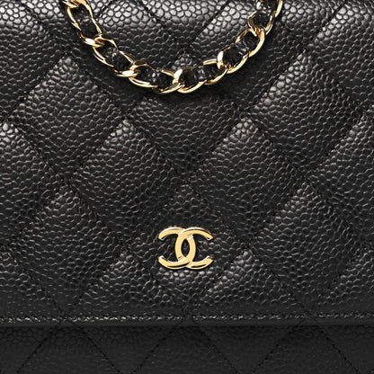 Chanel Caviar Quilted Wallet on Chain WOC Black 9 of 13