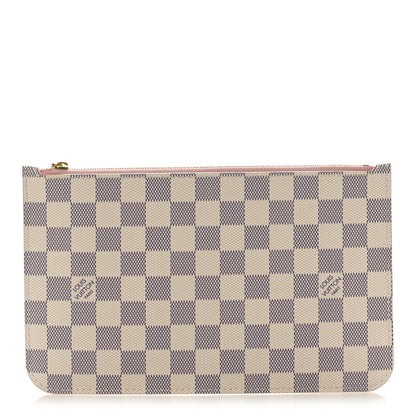 Louis Vuitton Damier Azur Neverfull MM GM Pochette Rose Ballerine 1 of 8