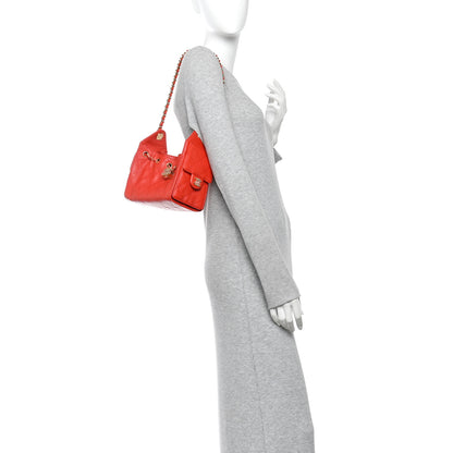 Chanel Caviar Quilted Mini Chanel 25 Handbag Red 2 of 11