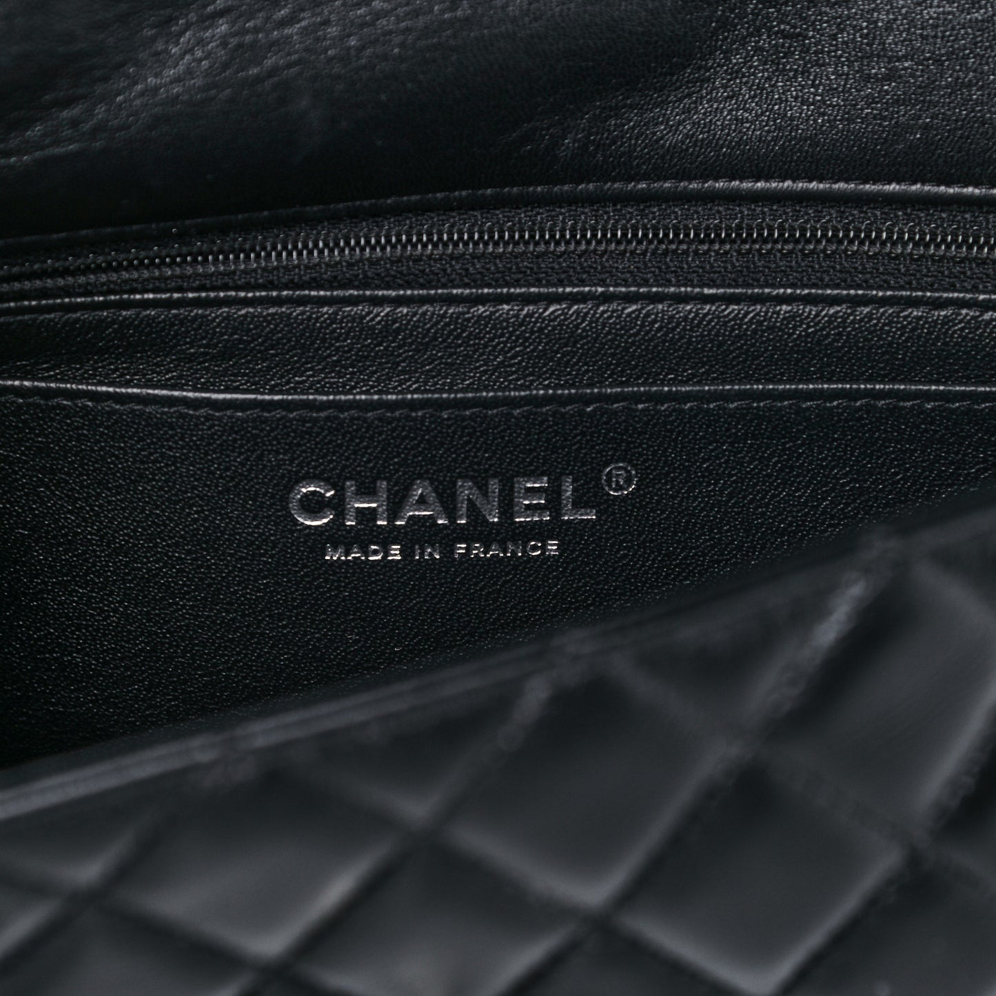 Lambskin Quilted Mini Rectangular Flap Black