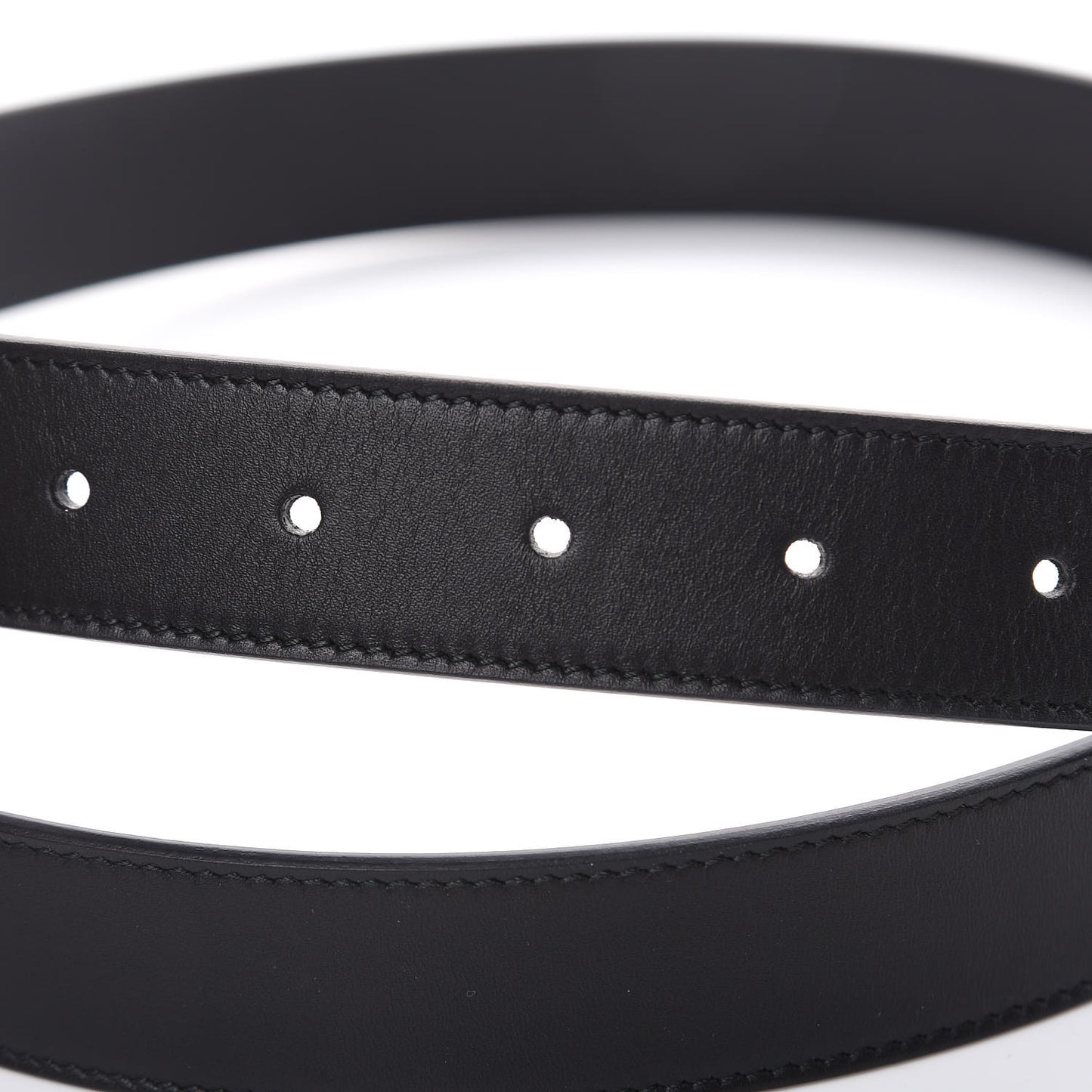 Moon Calfskin Double G 30mm Belt 105 42 Black