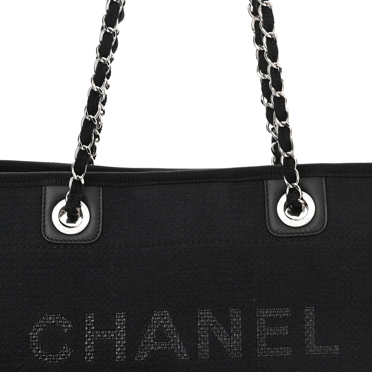 Chanel Mixed Fibers Small Deauville Tote Navy 6 of 9