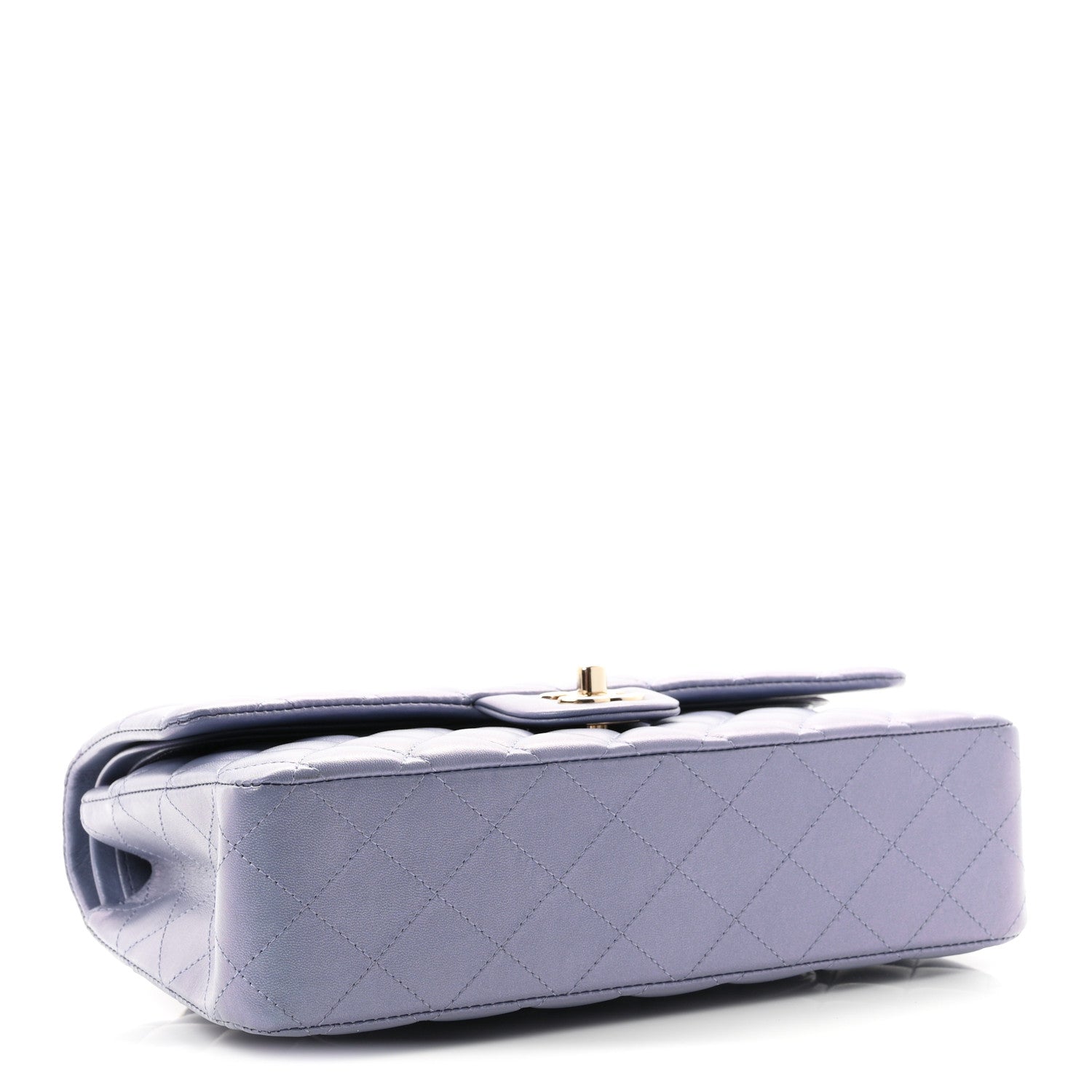 Chanel Iridescent Lambskin Quilted Medium Double Flap Light Purple 4 of 11