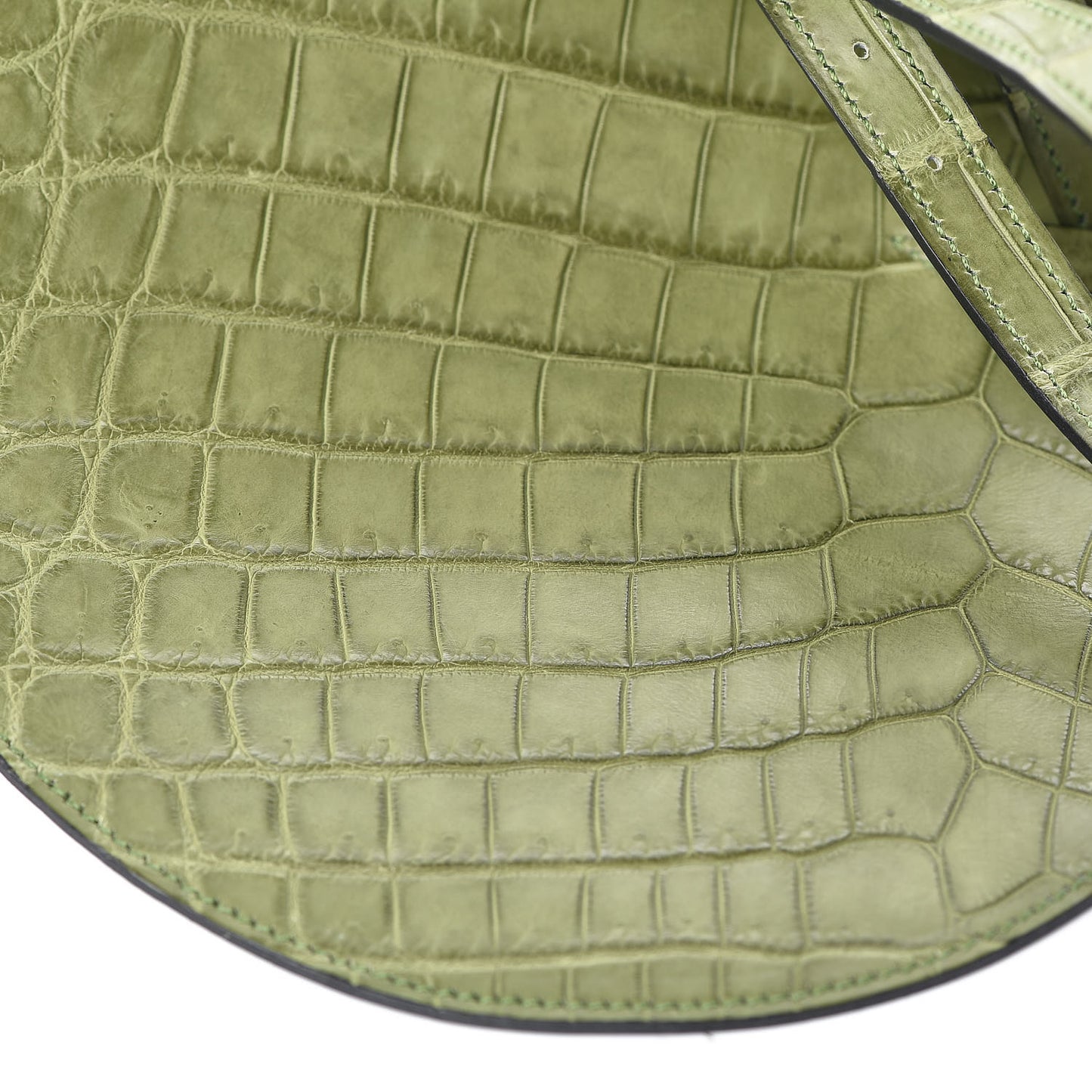 Crocodile Niloticus Ultra Soft Mini Steinkraus Saddle Vert Pelouse