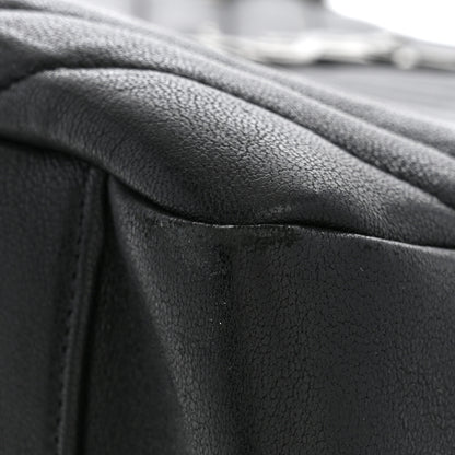 Saint Laurent Sheepskin Matelasse Chevron Large Monogram Shopping Bag Black 11 of 11
