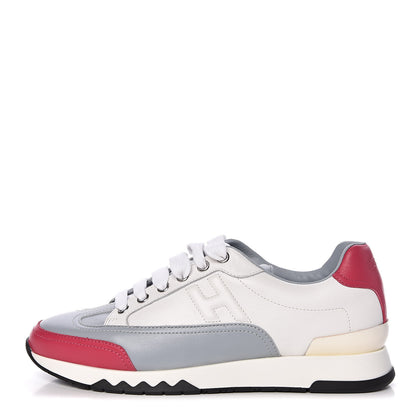Hermes Calfskin Womens Trail Sneakers 36.5 Multicolore White 1 of 9