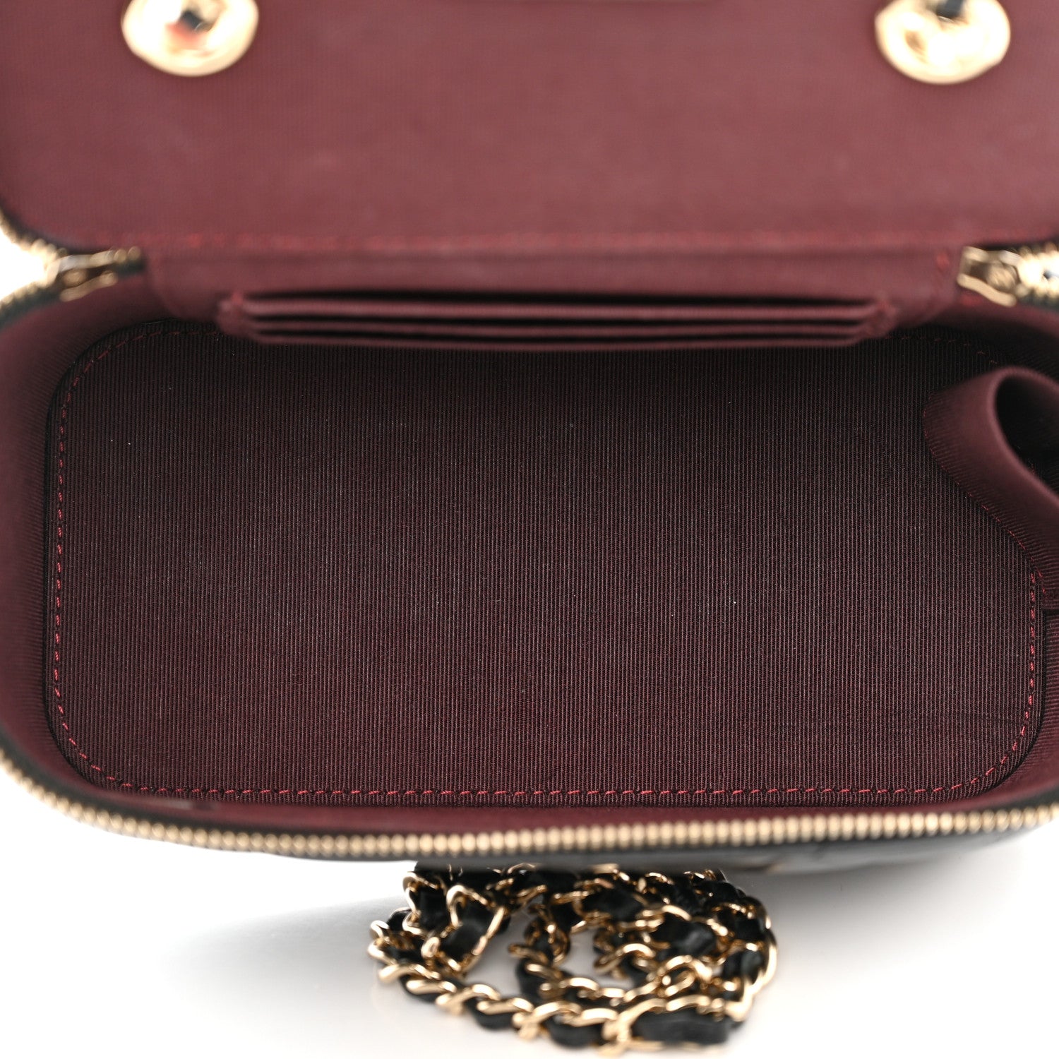 Chanel Lambskin Quilted Small Vanity Case With Chain Black 5 of 11