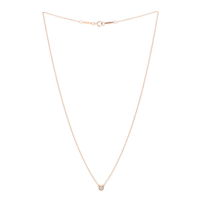 Tiffany 18K Rose Gold Diamond .07ct Elsa Peretti Diamonds by the Yard Pendant Necklace 3 of 4