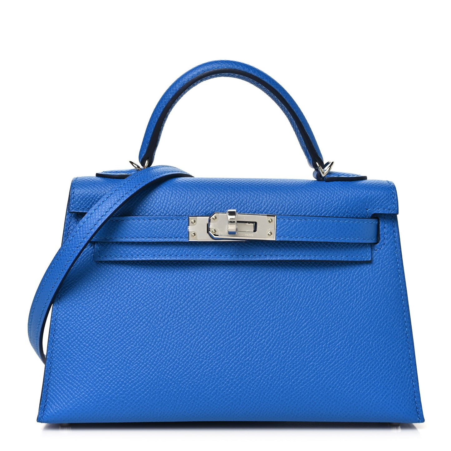 Epsom Mini Kelly Sellier 20 Bleu Zellige
