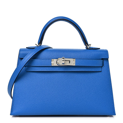 Hermes Epsom Mini Kelly Sellier 20 Bleu Zellige 1 of 9