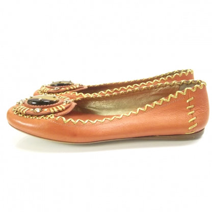 Prada Buffalo Stone Tiger Eye Flats 36.5 Papaya 2 of 8