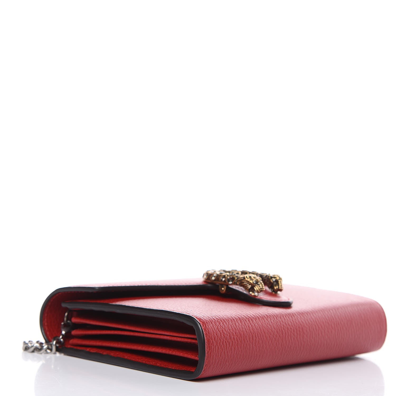 Gucci Calfskin Mini Dionysus Chain Wallet Hibiscus Red 4 of 10