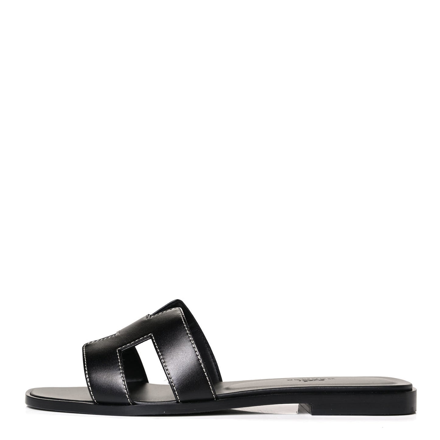 Box Calfskin Oran Sandals 37 Black