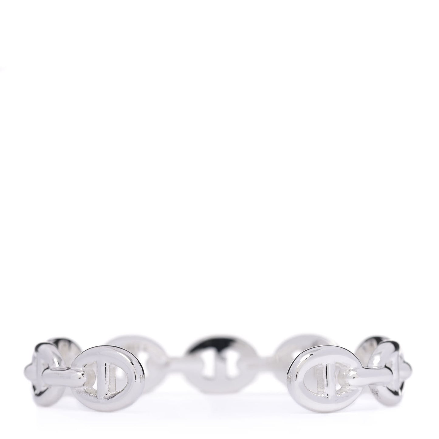 Sterling Silver MM Chaine d'Ancre Enchainee Cuff Bracelet SH