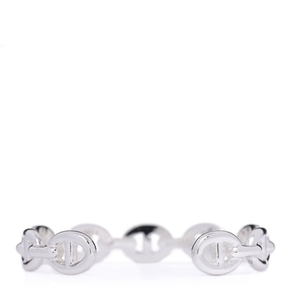 Hermes Sterling Silver MM Chaine d'Ancre Enchainee Cuff Bracelet SH 3 of 7
