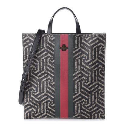 Gucci GG Supreme Monogram Caleido Web Vertical Tote Black 1 of 10
