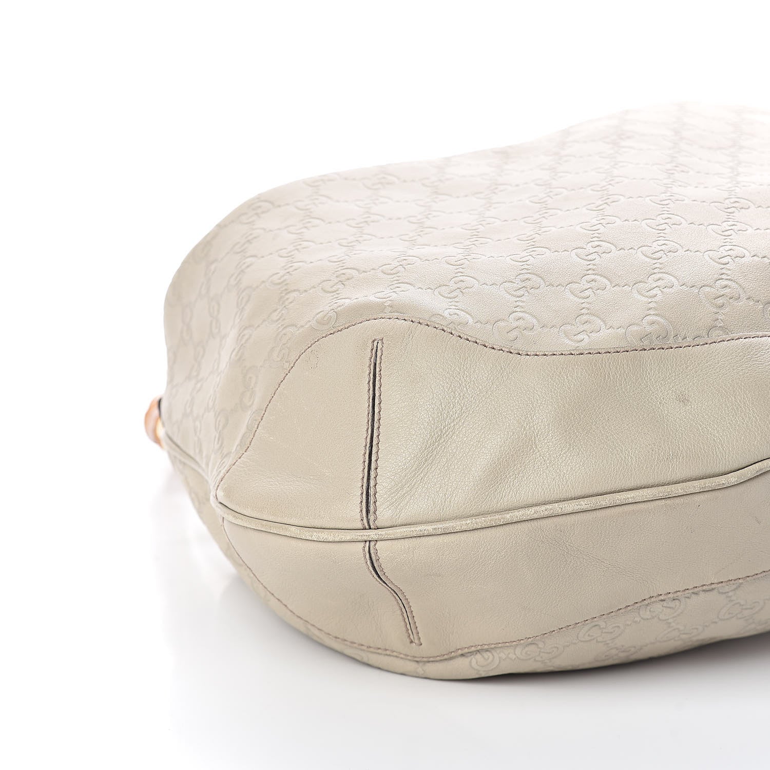 Gucci Guccissima Peggy Bamboo Top Handle Bag Ivory 9 of 10