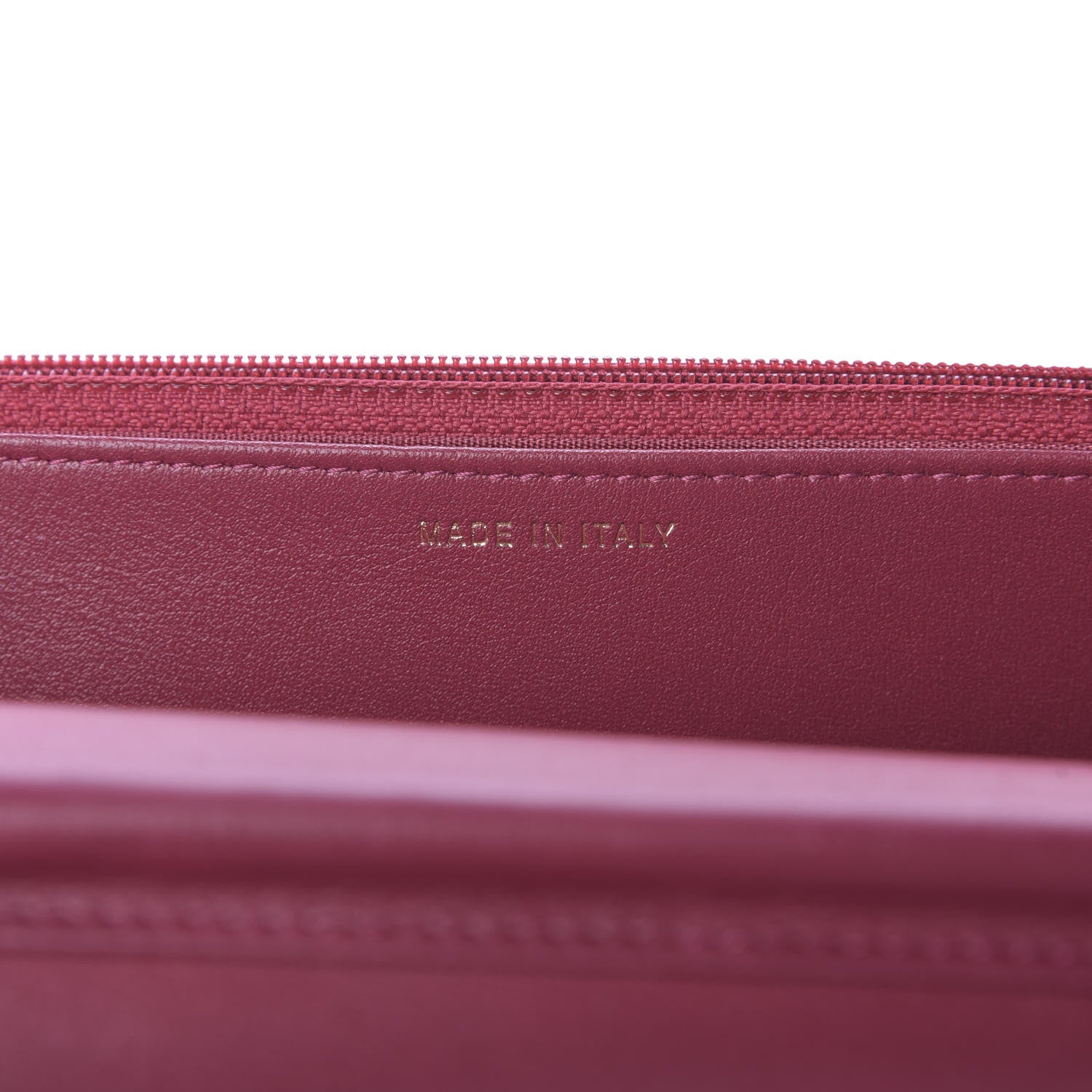 Chanel Goatskin Chevron Quilted Statement Wallet On Chain WOC Dark Pink 9 of 10