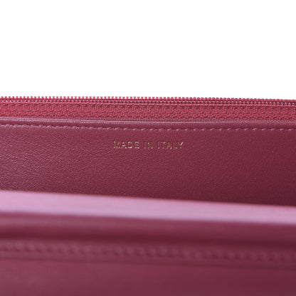 Chanel Goatskin Chevron Quilted Statement Wallet On Chain WOC Dark Pink 9 of 10