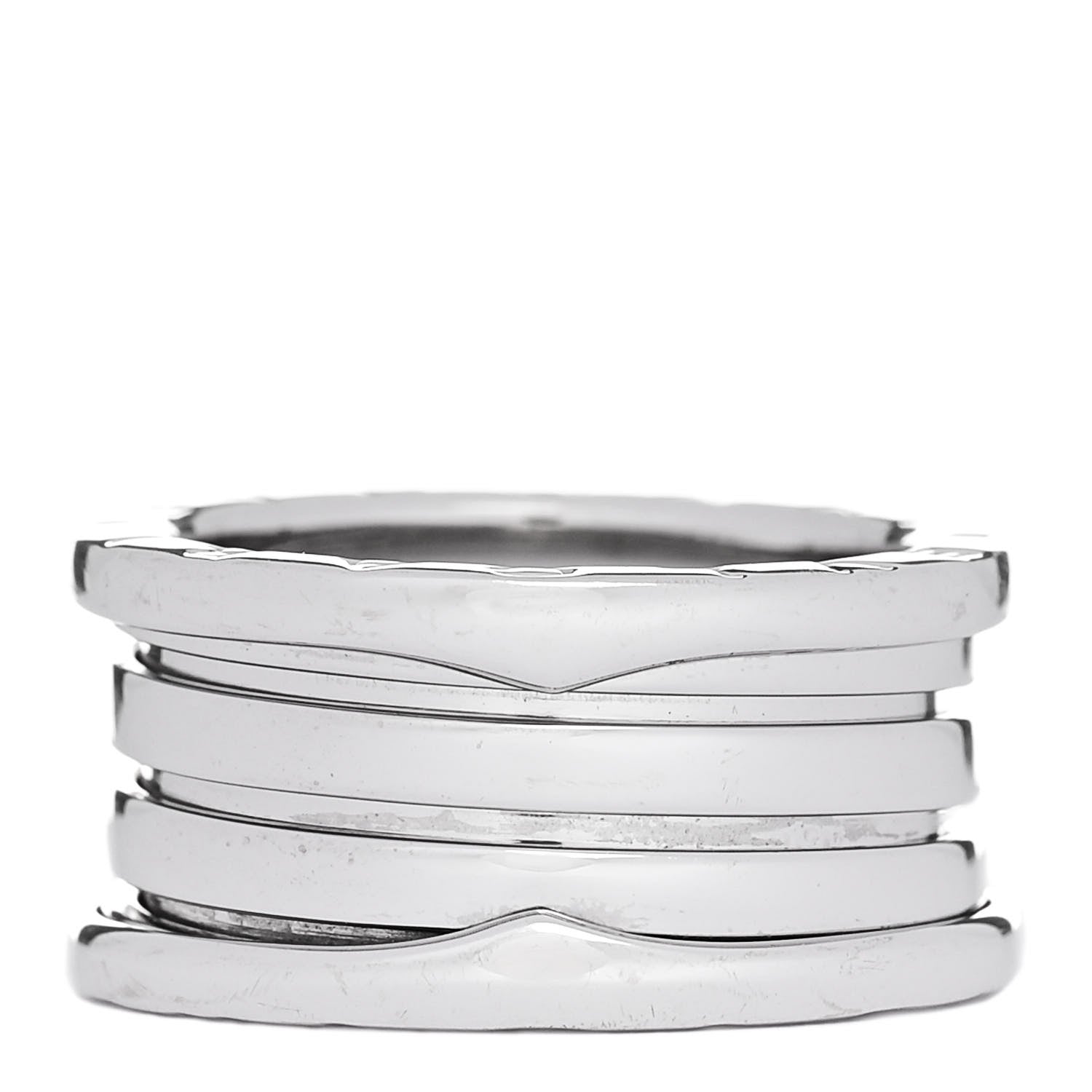 Bulgari 18K White Gold B.Zero1 Three-Band Ring 53 6.25 1 of 4