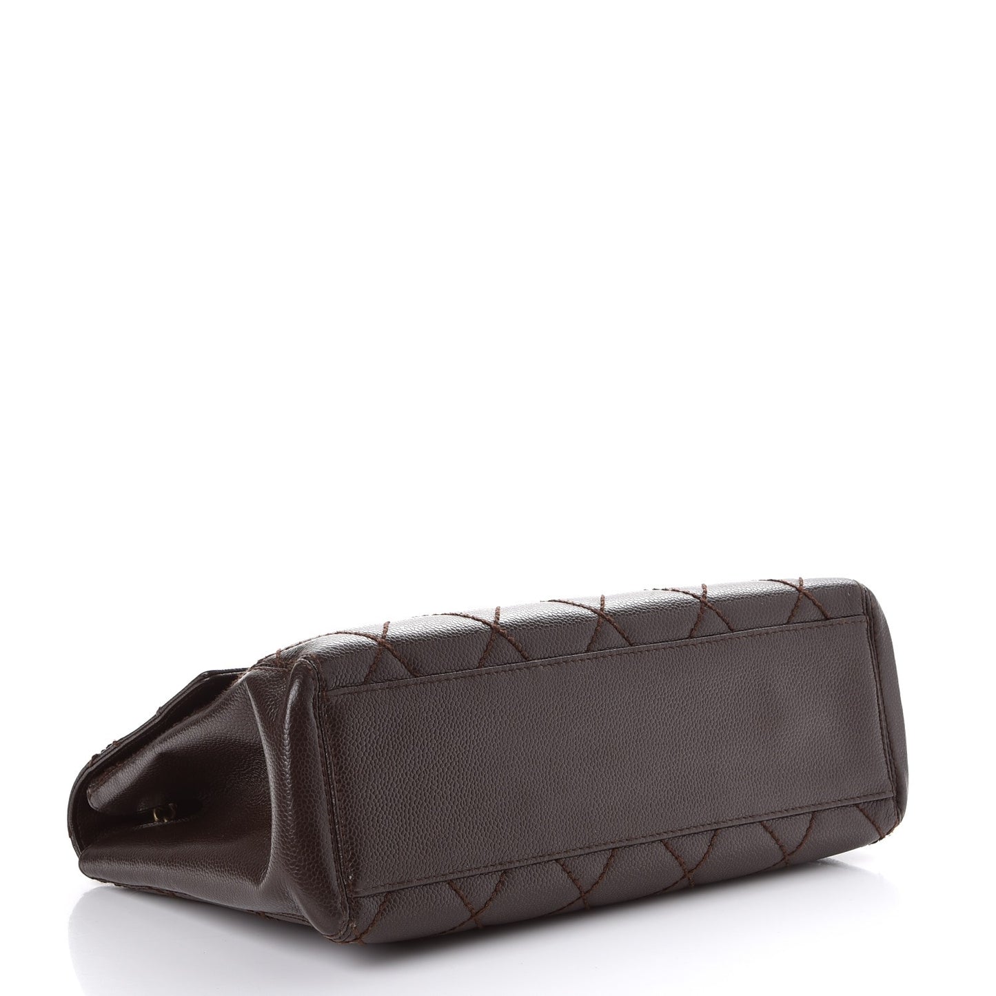 Caviar Quilted Jumbo Single Flap Brown