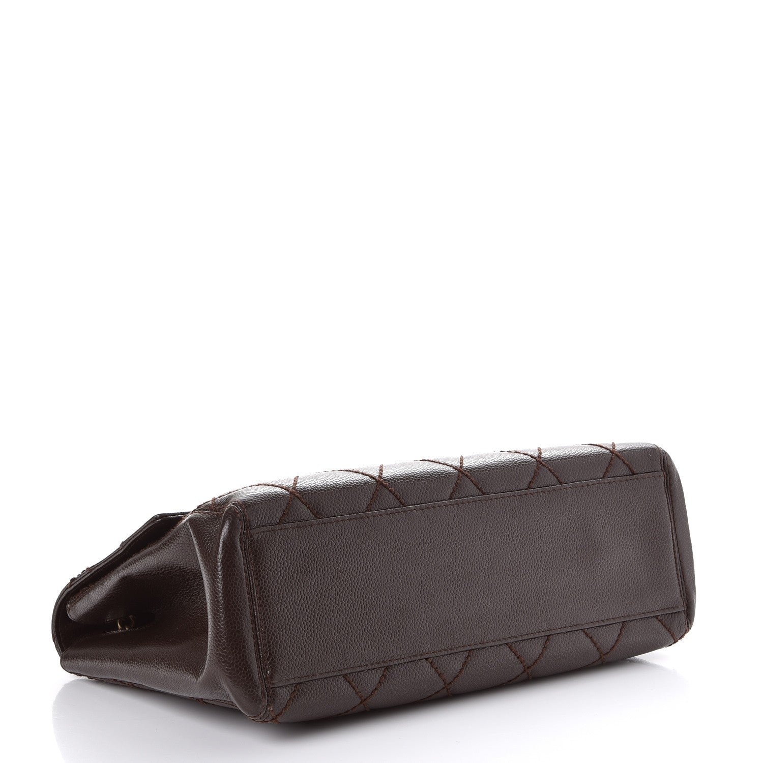 Chanel Caviar Quilted Jumbo Single Flap Brown 4 of 10