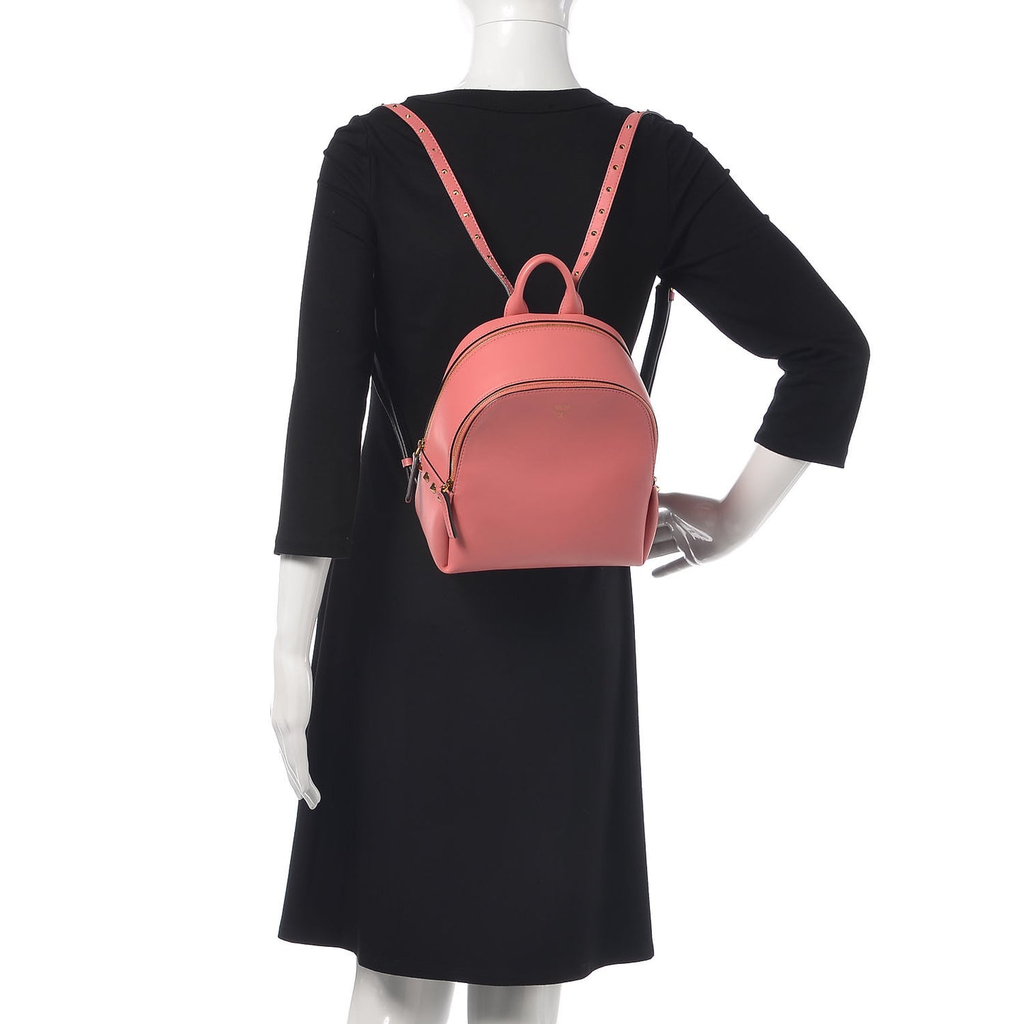Calfskin Mini Duchess Polke Studs Backpack Pink