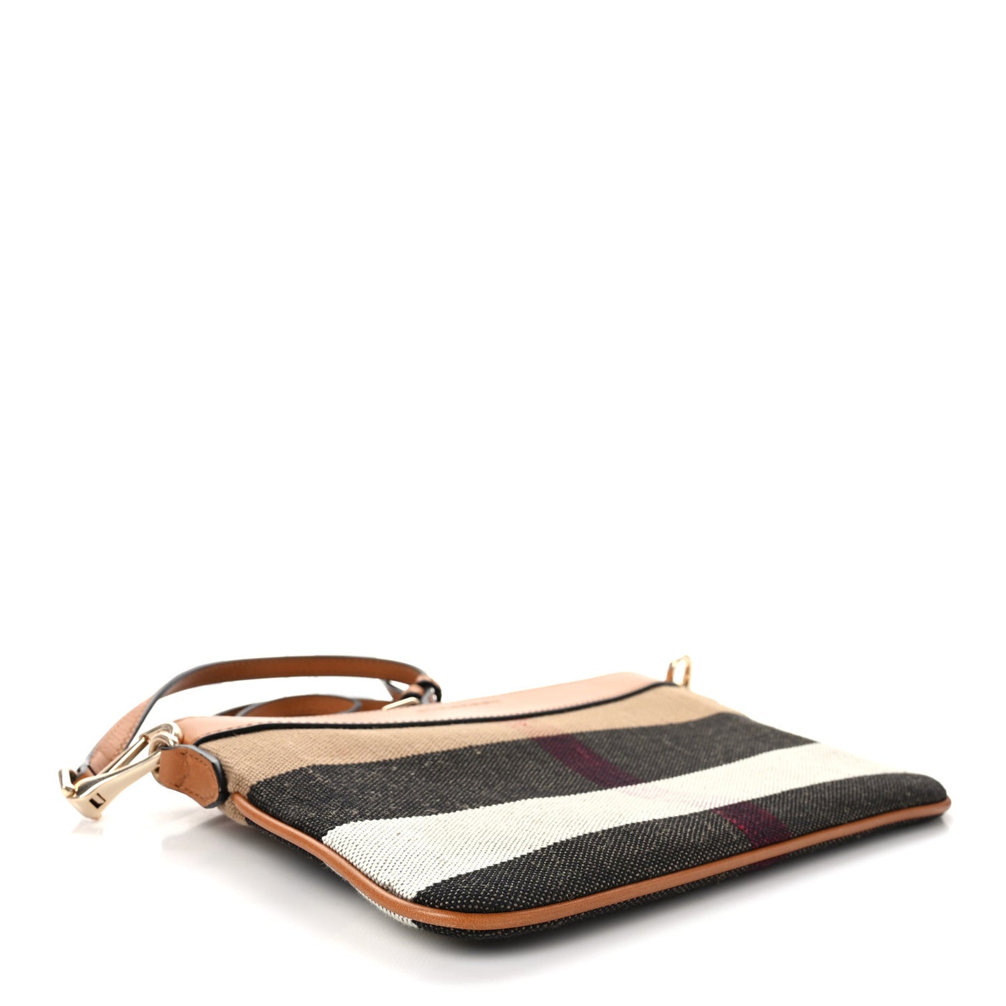 Mega Check Peyton Crossbody Clutch Bag Saddle Brown