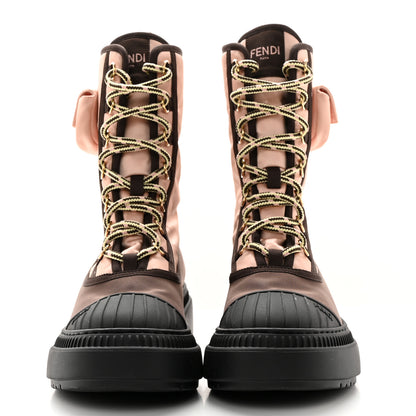 Fendi Nylon Baguette Domino 50mm Biker Boots 38 Baby Pink Nolita 2 of 11
