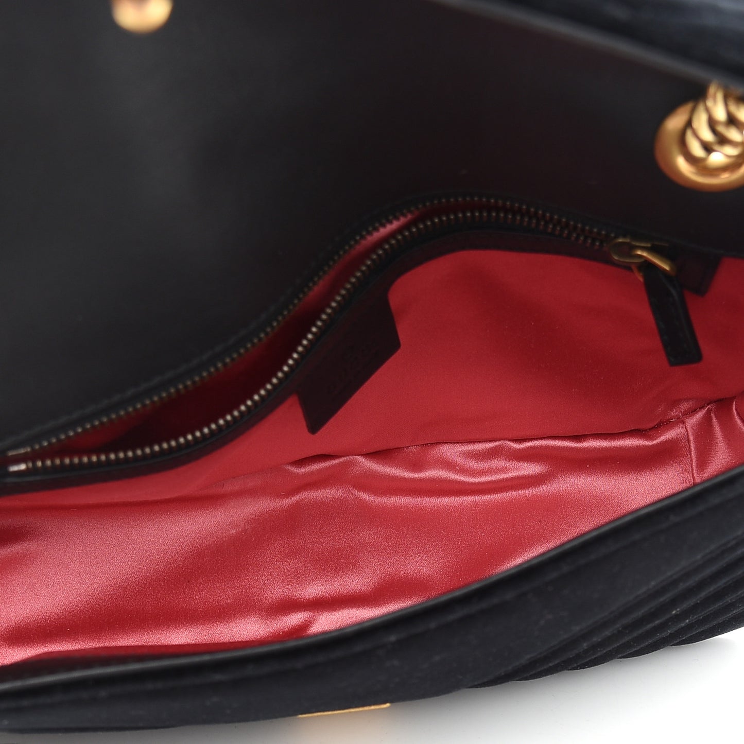 Velvet Matelasse Small GG Marmont Shoulder Bag Black