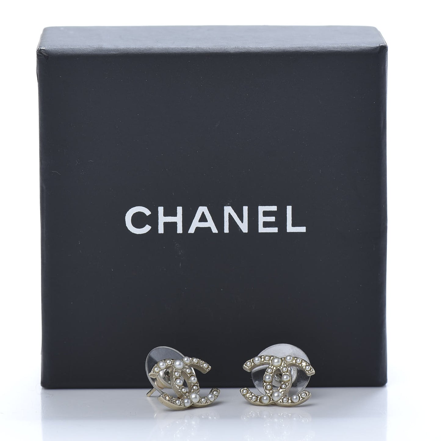 Pearl CC Earrings Light Gold